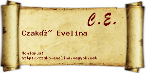 Czakó Evelina névjegykártya